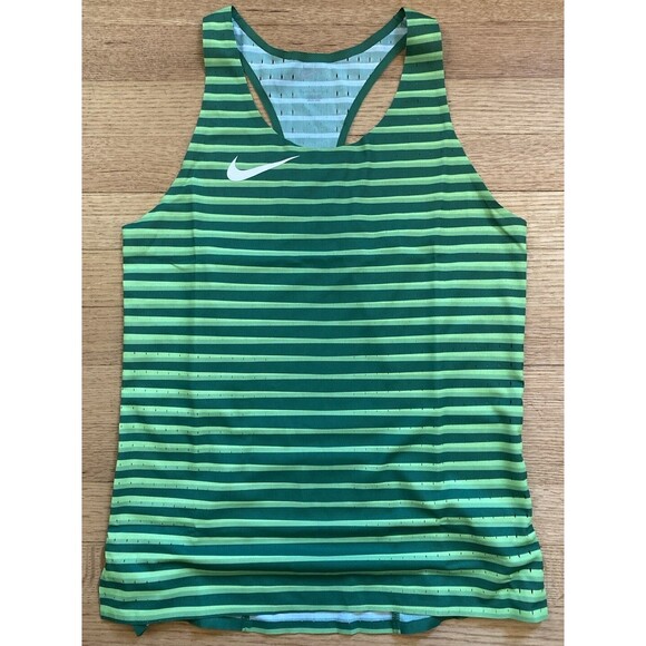 Nike Pro Elite Track Field Green Running Singlet CU9996-302 Womens Size Medium - Picture 1 of 7